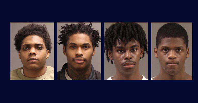 From left: Jamir Brunson-Gans, Elijah Soto, and Khalil Henry face charges in a series of shootings in Philadelphia. (Philadelphia Police Department)