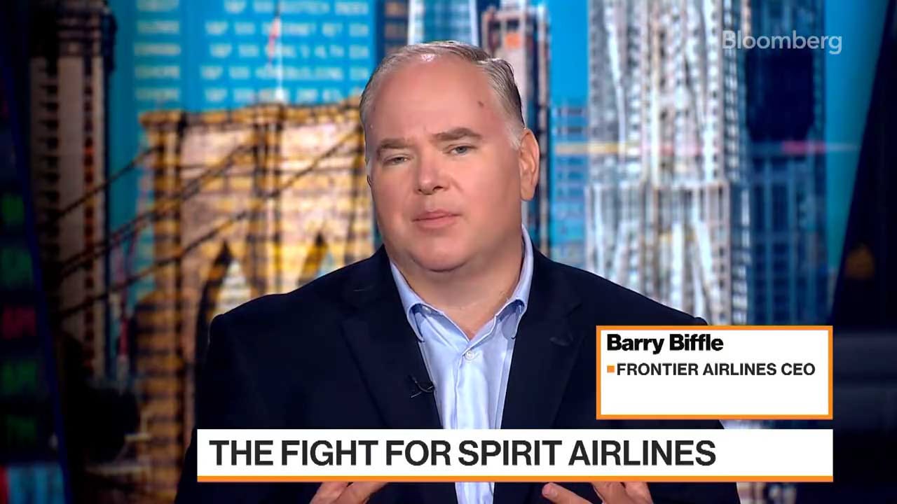 Screen capture of Barry Biffle appearing on Bloomberg TV segment.