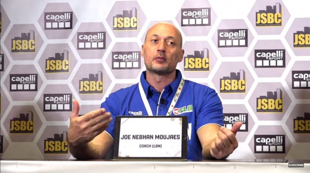 Lebanon Coach Joe Moujaes 2021 FIBA Asia Cup Qualifiers