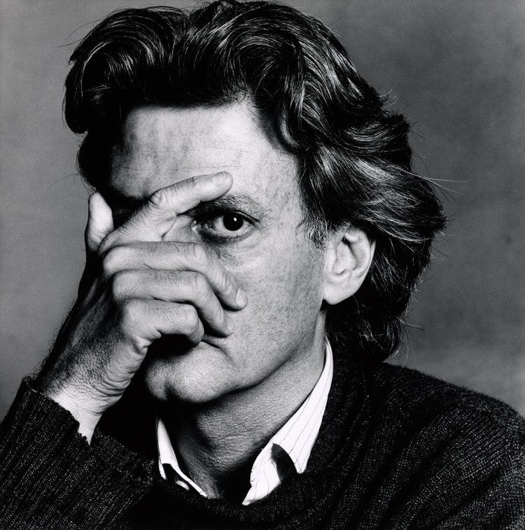 Irving Penn's photograph of his contemporary Richard Avedon. I see what you did there, Mr. Keatley. At the time this image was taken, it was one of the two most preeminent photographers of the time photographing the other. Keatley was likely saying …