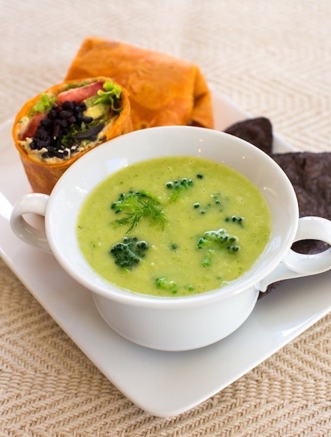 Vegan Cream of Broccoli Soup