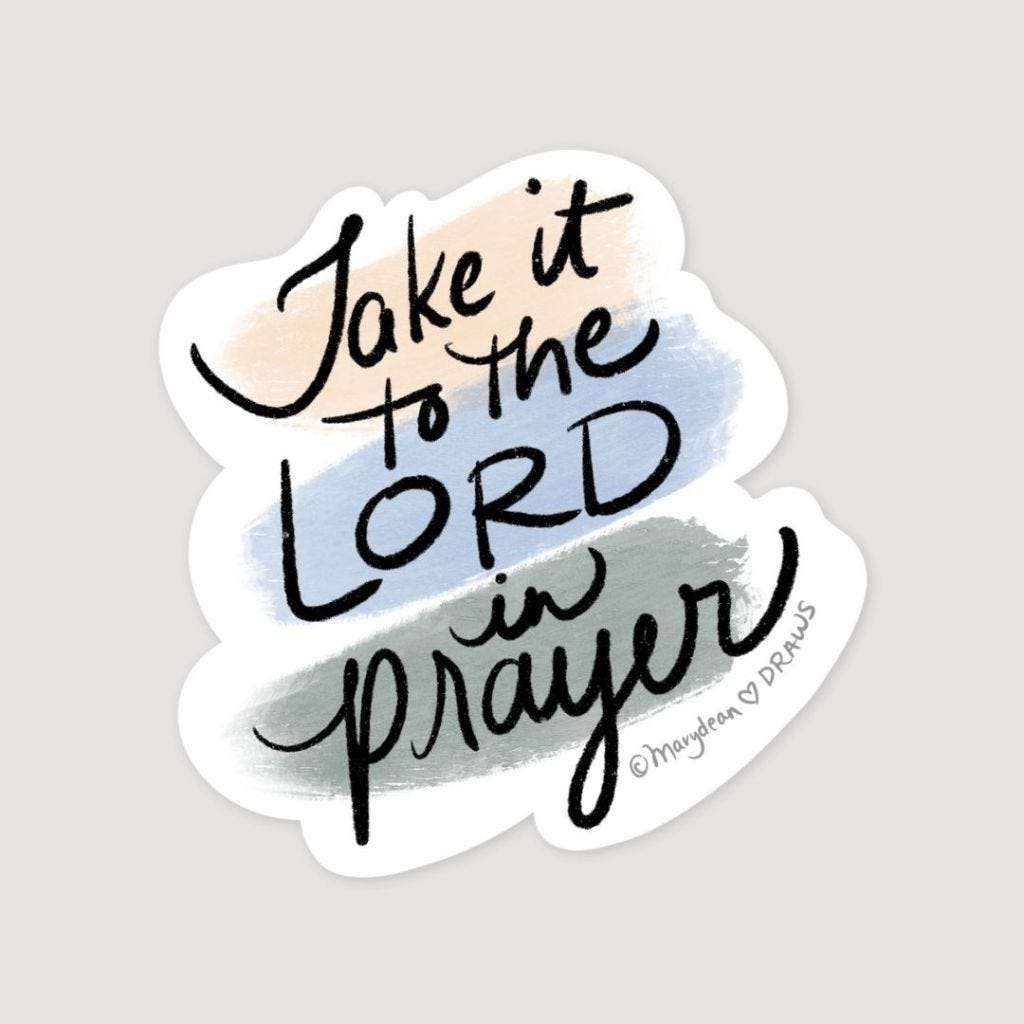 "Take it to the Lord in Prayer" Hymn Lyric Vinyl Sticker