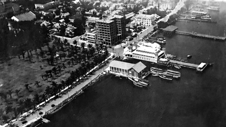 Aerial of Elser Pier in 1917