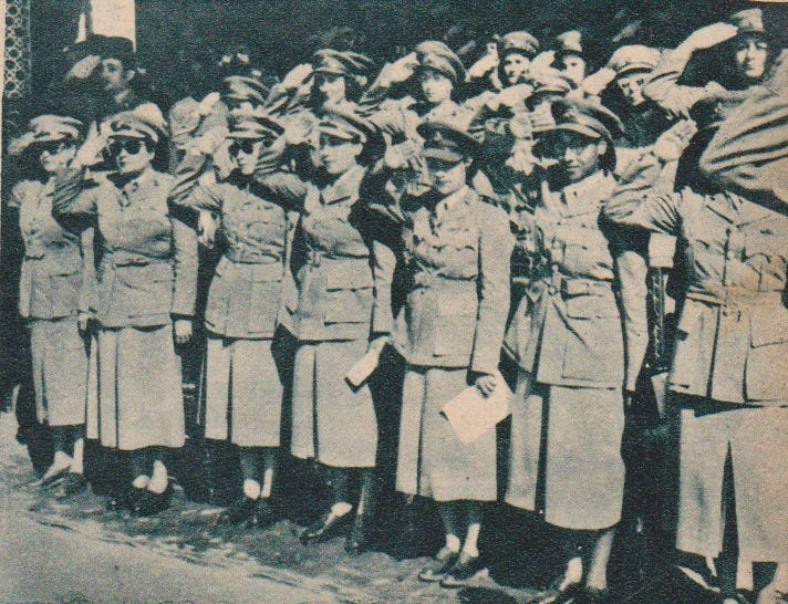 women volunteers, Egyptian military 1949
