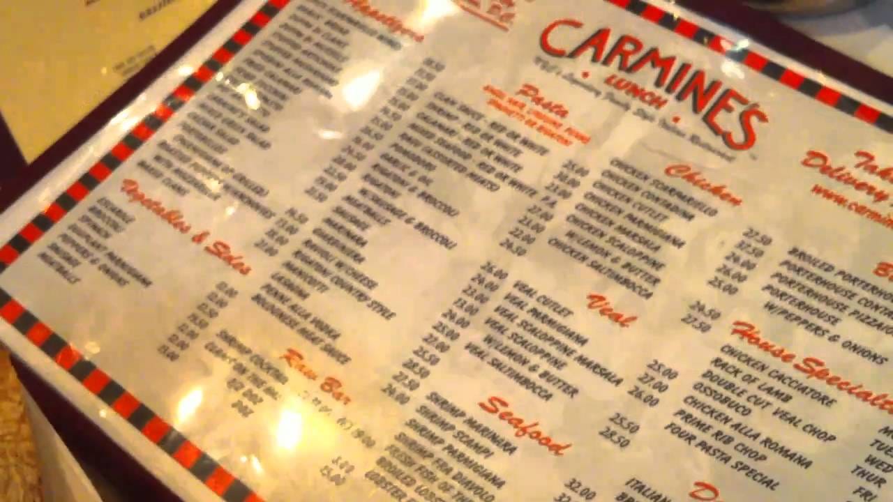 Lunch at Carmine's, NY with Yvette - YouTube