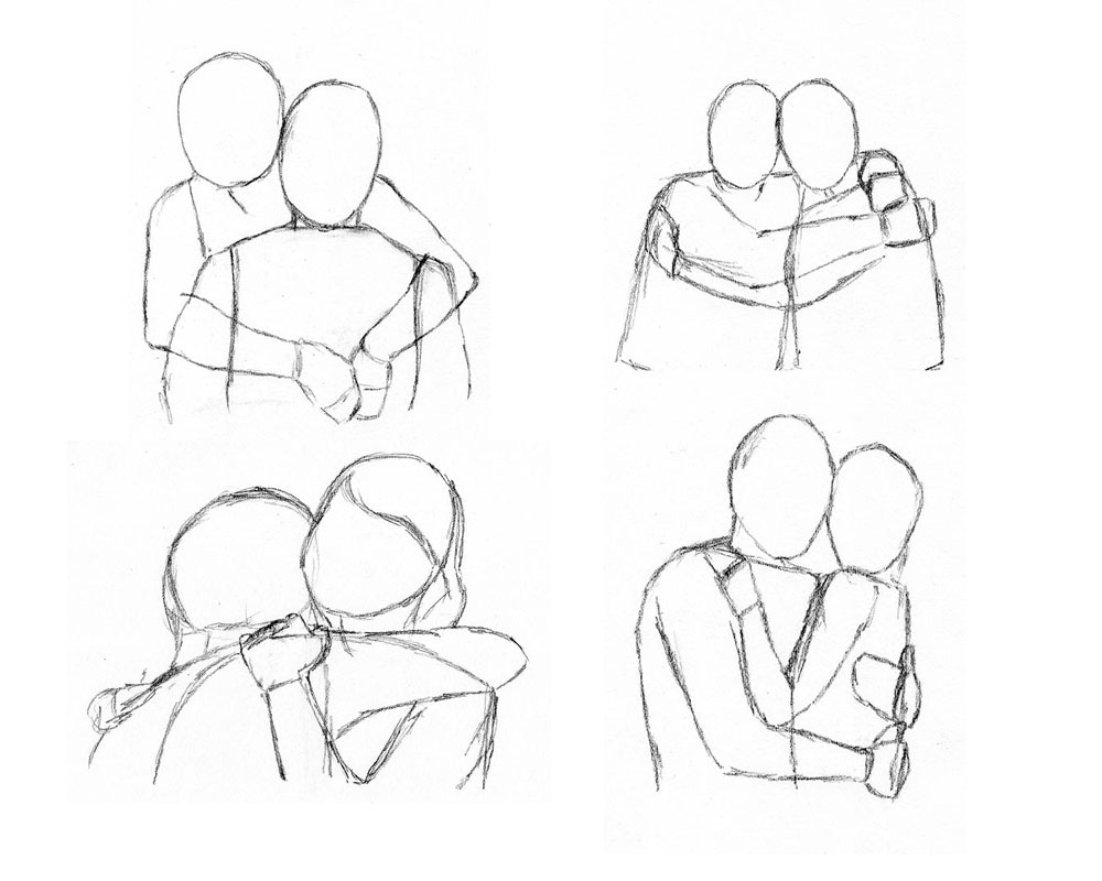 How Do I Draw People Hugging in an Extra-Easy Way? - Let's Draw Today