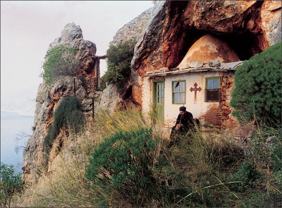 Επίσκεψη στην Νέα Σκήτη (Iούλιος 1955) και δίωρη ευλογημένη μαθητεία στον μακαριστό πατέρα Iωσήφ την Ησυχαστή