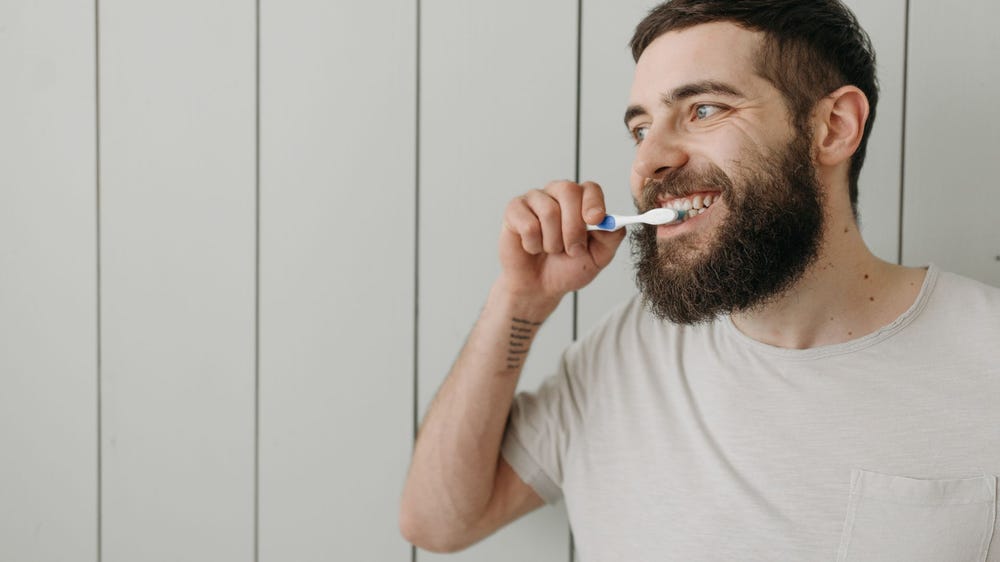 We can practice mindfulness while brushing our teeth