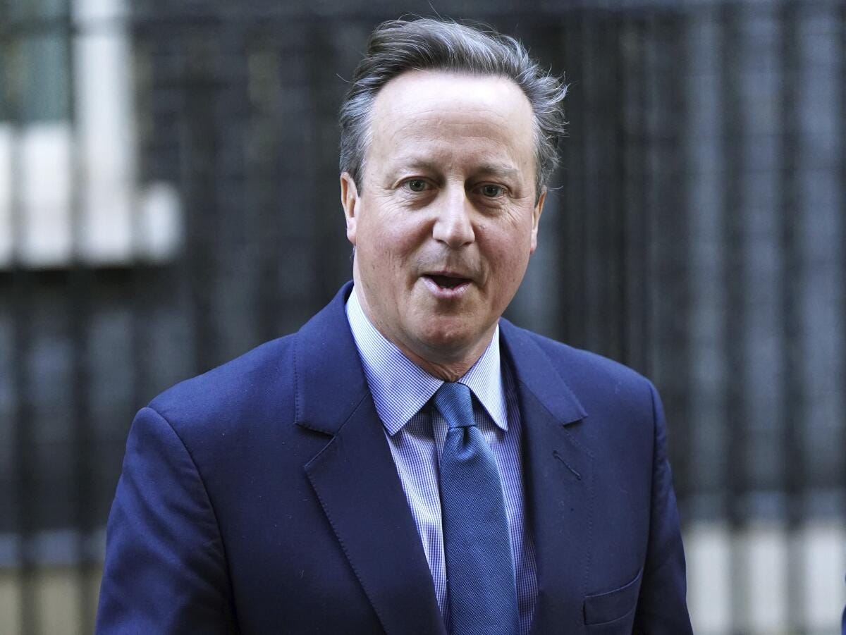 Ex-British leader David Cameron returns as foreign secretary - Los Angeles  Times