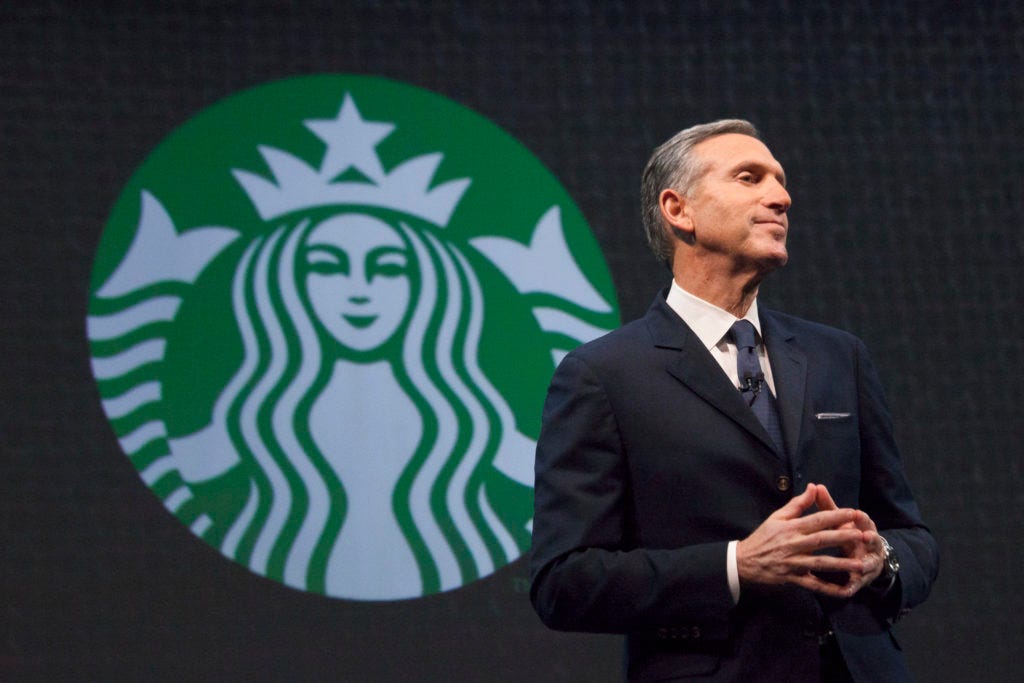 Howard Schultz, who stepped down as Starbucks CEO this month, originally declined to testify before a Senate committee, bu...