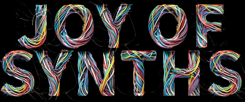Wires that form the words "Joy of Synths"