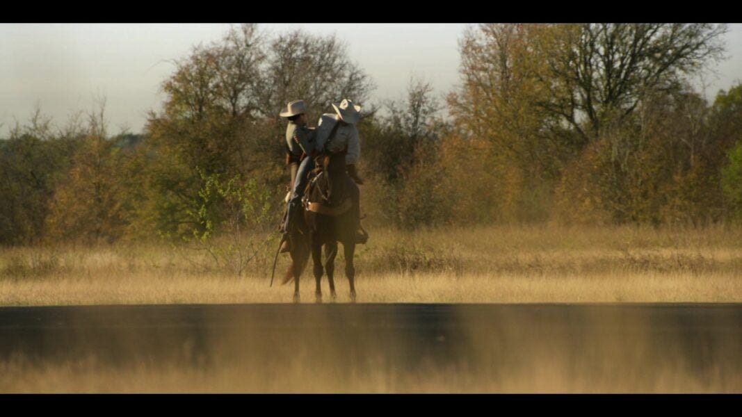 Walker Jared Padalecki riding bareback for horse 102