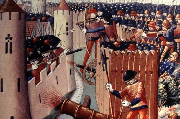Una representación del asedio de Orleans, 1429. Dominio público