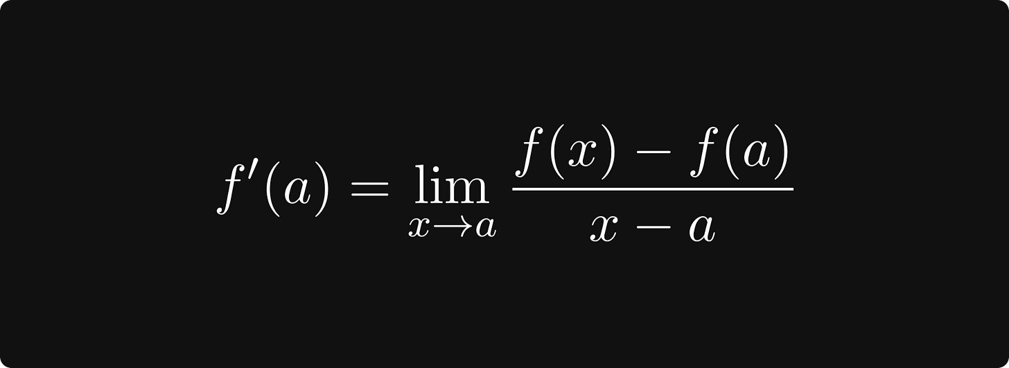 The definition of the derivative