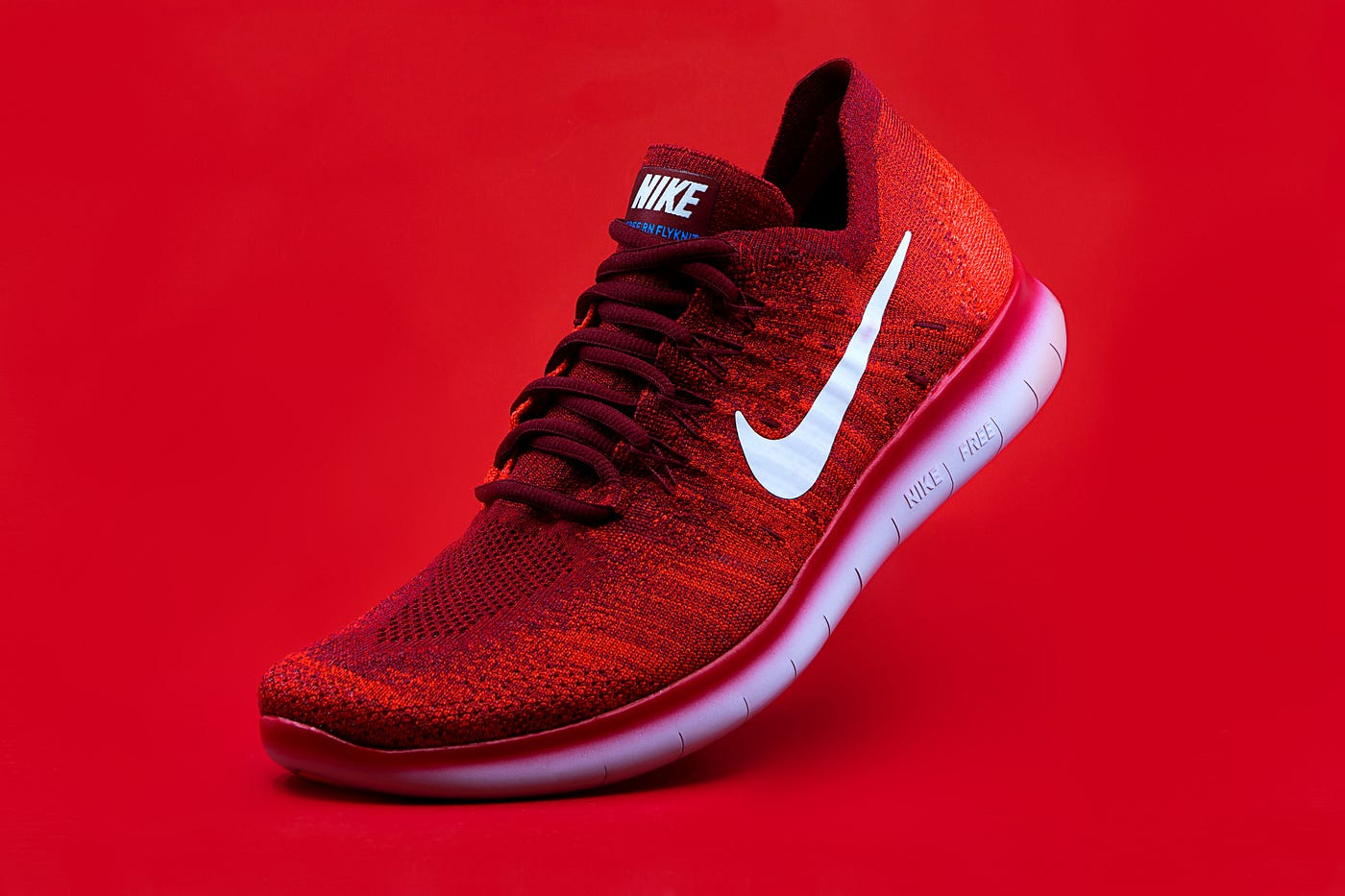 Nike shoe image in Red.