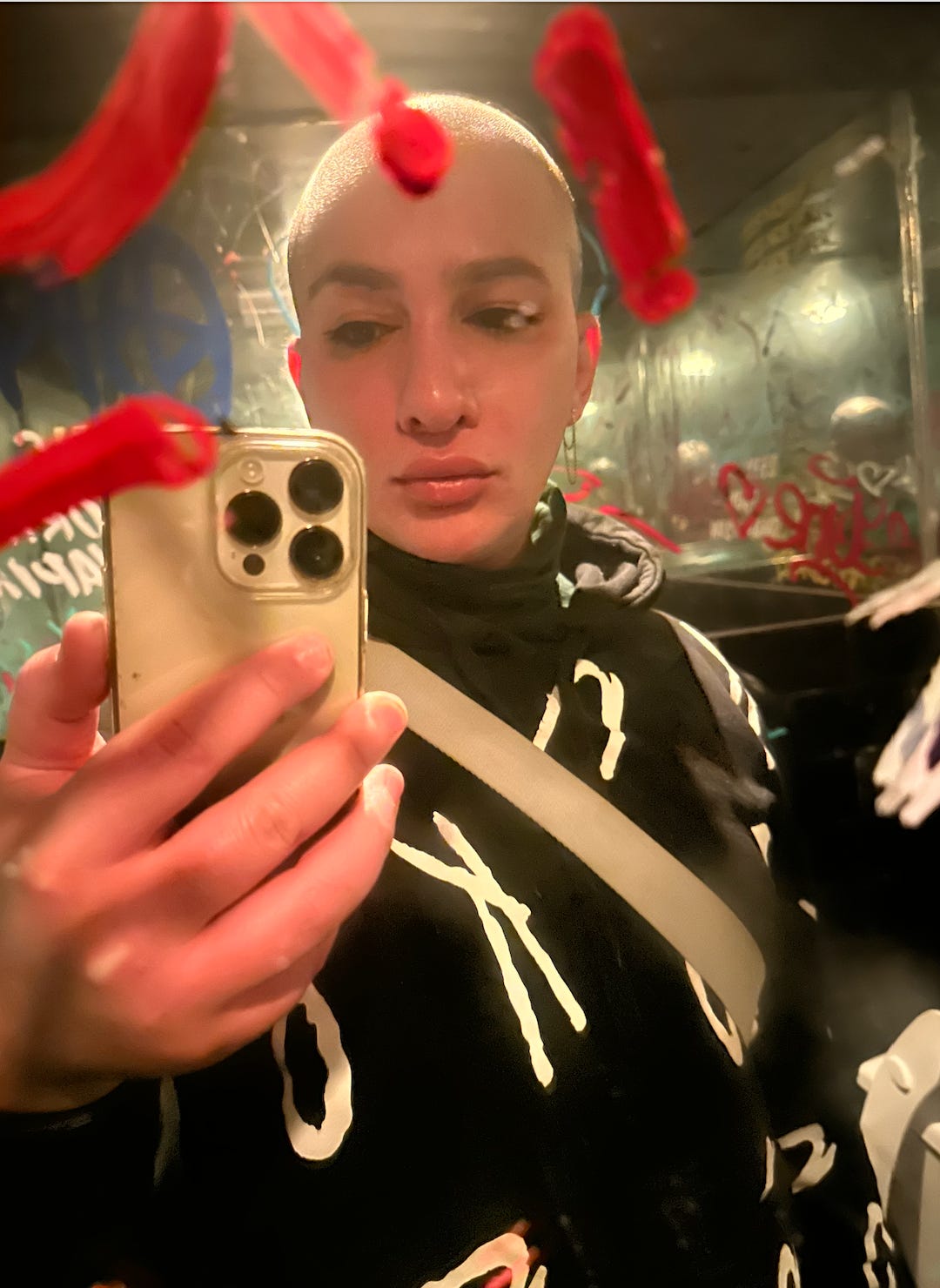 P.E. Moskowitz mirror selfie