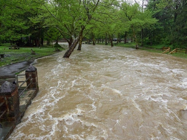 Flooding of Monocacy Creek in Monocacy ParkSunday May 05 2019/////...