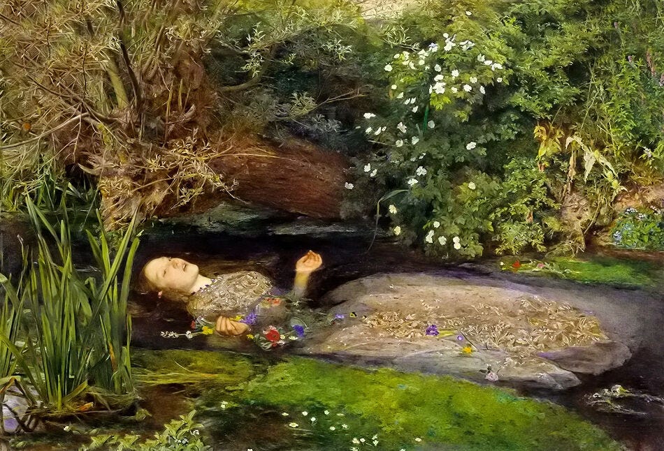 Ｏｉｌ　ｐａｉｎｔｉｎｇ Sir John Everett Millais - Ophelia hand painted free shipping cost - Picture 1 of 1