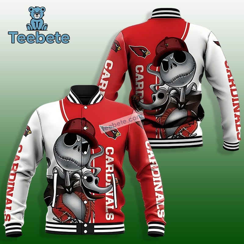 Halloween Jack Skellington And Zero Arizona Cardinals 3D Hoodies For Sale