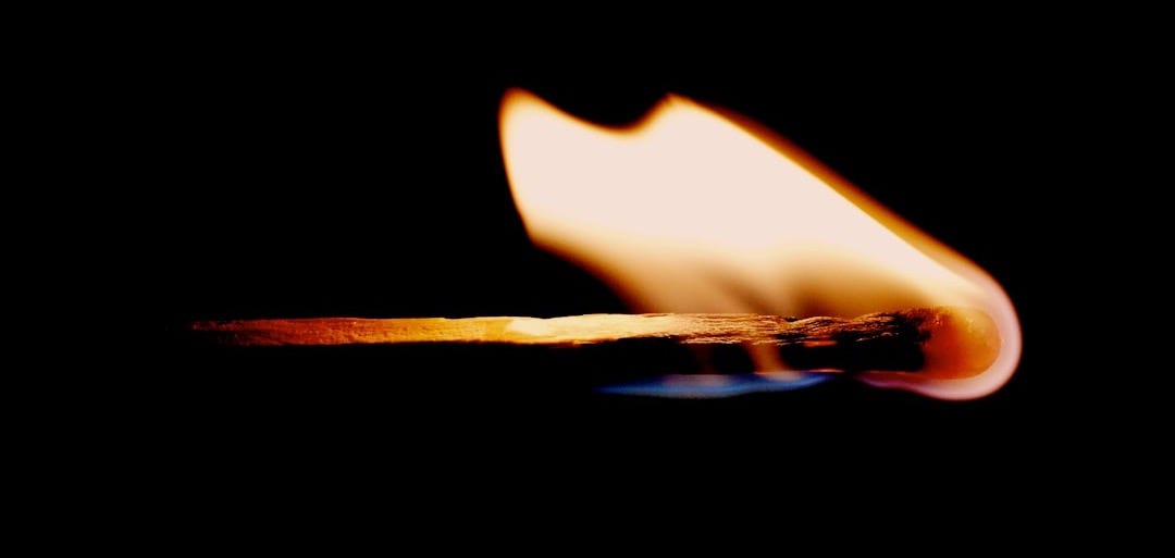 lit matchstick