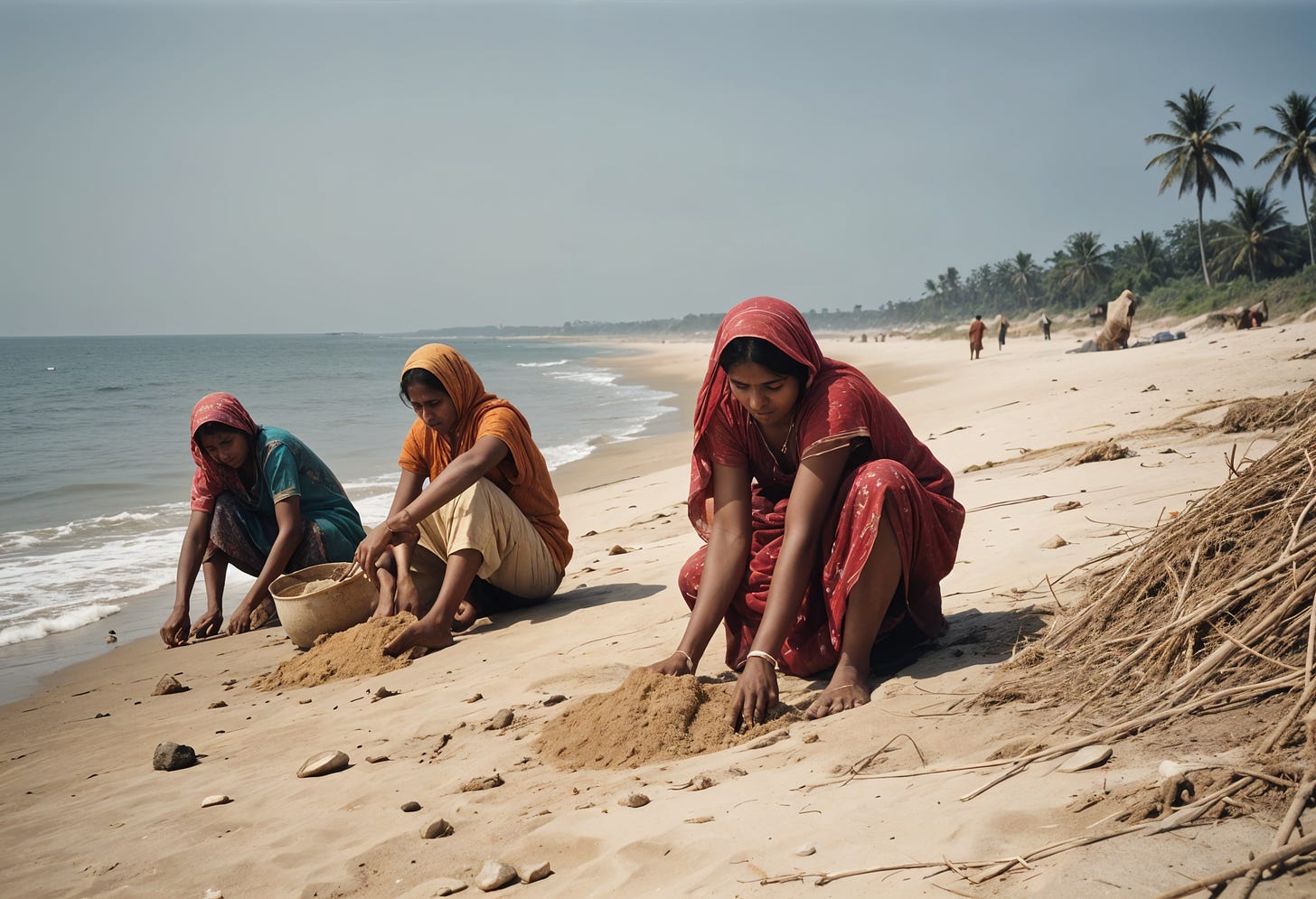 pikaso_texttoimage_35mm-film-photography-Indian-women-working-beside-