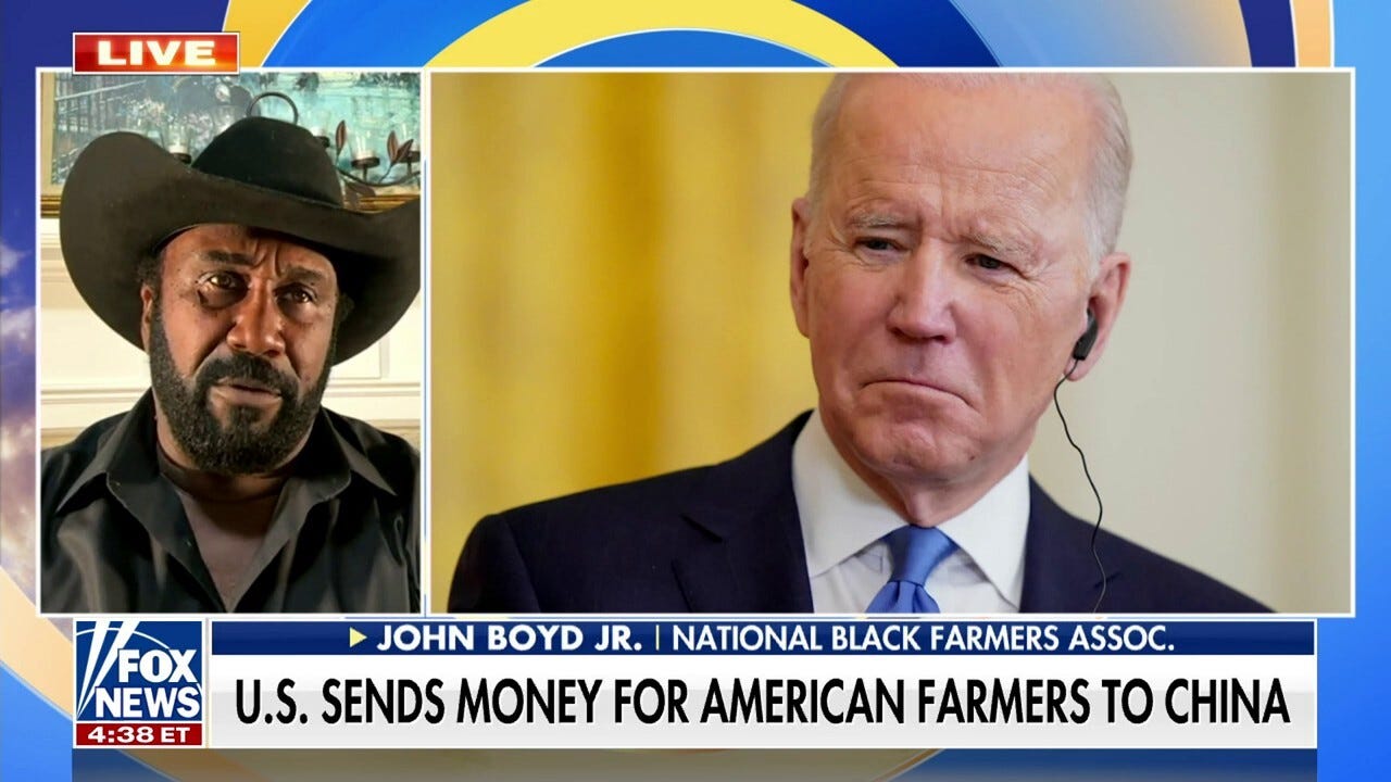 National Black Farmers Association President John Boyd Jr. slams the Biden administration for not supporting American farmers and sending money overseas
