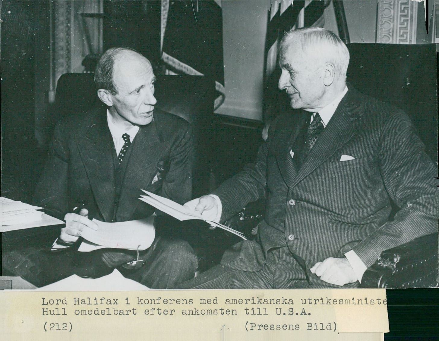 First shot taken at Halifax in America. Lord Halifax and US Secretary