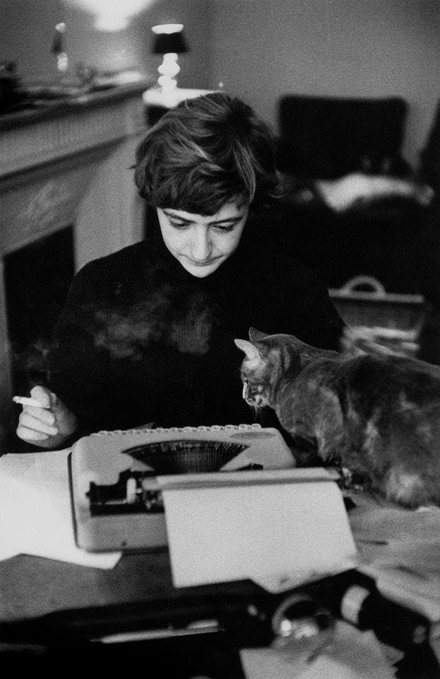 Burt Glim Francoise Sagan 1958 | Cat people, Cats, Writers and poets
