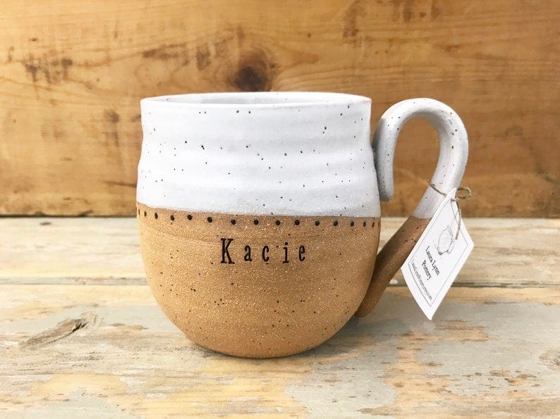 Handmade Mug with Name Personalized Pottery Custom Mug image 1