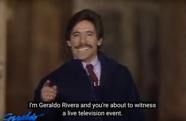 The Mystery of Al Capone's Vaults': Watch the highly-rated, live TV special  hosted by Geraldo Rivera in 1986 – Chicago Tribune