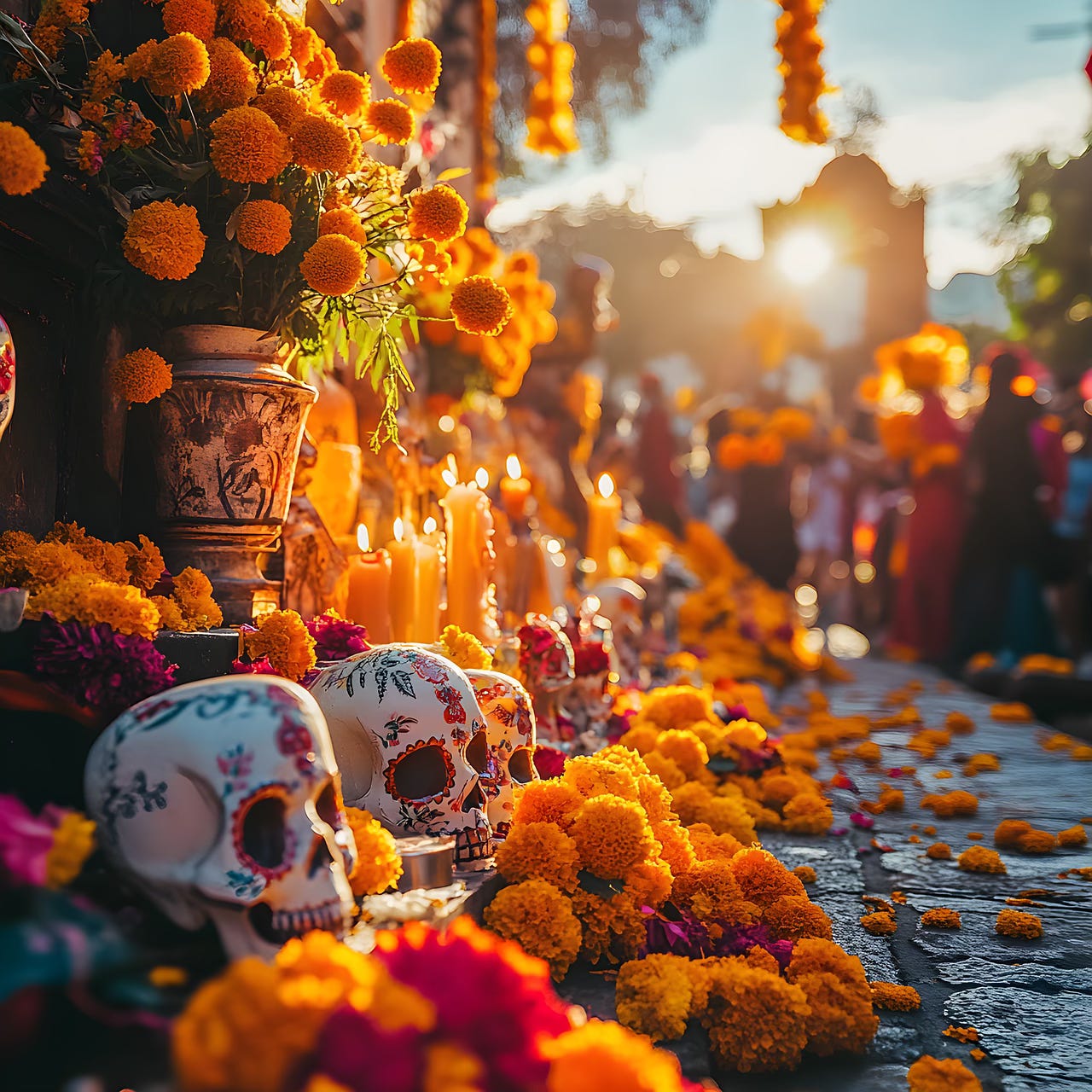 Skeletons on the Day of the Dead