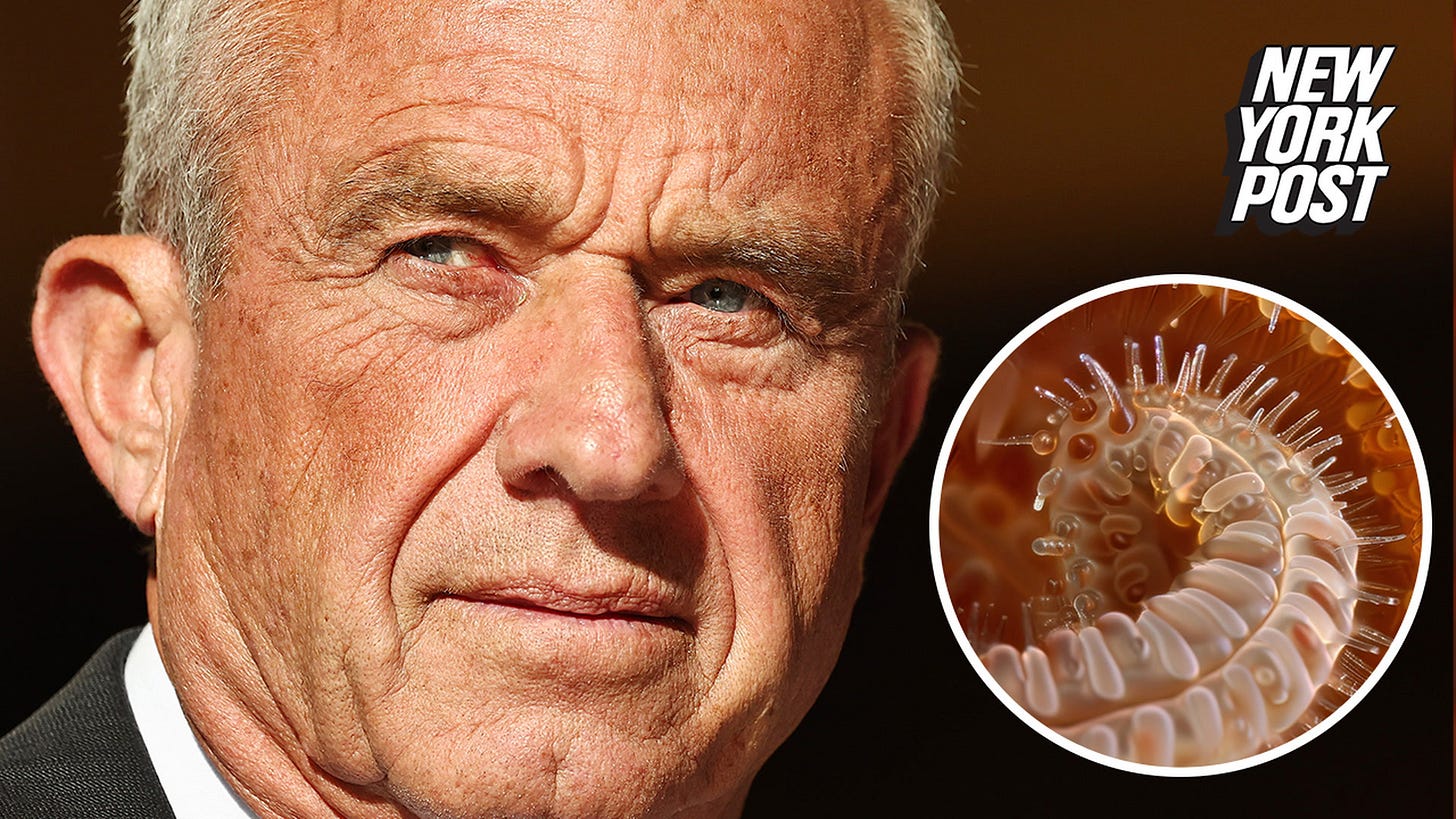 RFK Jr. says doctors found a dead worm in his head after it ate part of ...