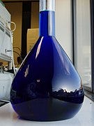 File:Reflections in a flask of Methylene Blue.jpg