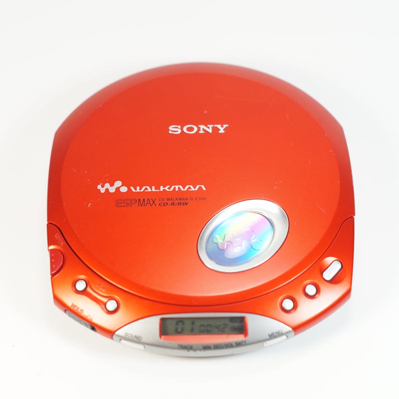 Sony CD Walkman D-E350 ESP MAX CD-R/RW Player Red