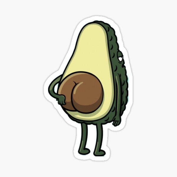 Avocado butt" Sticker for Sale by Kk1124 | Redbubble