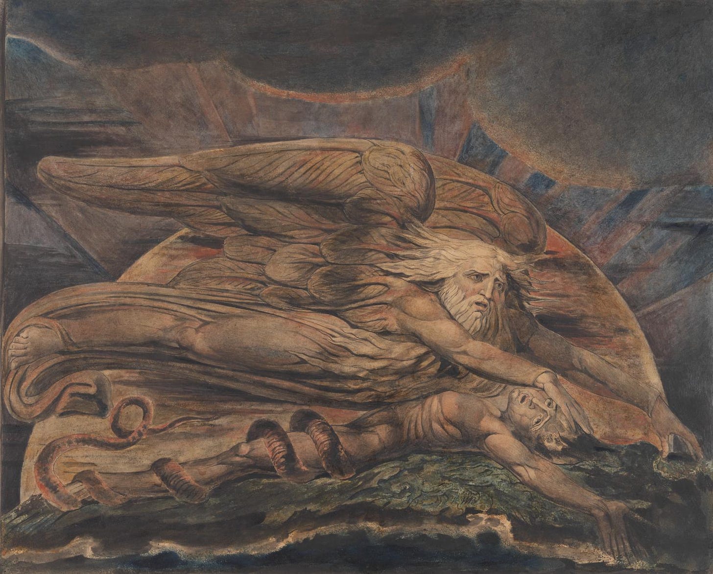 Elohim Creating Adam', William Blake, 1795–c.1805 | Tate