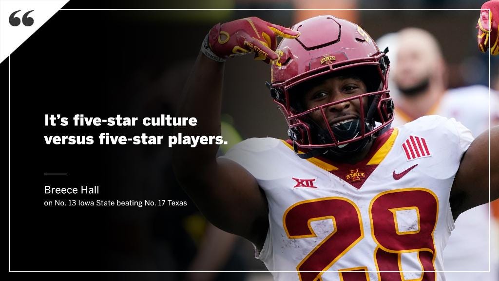 ESPN College Football on X: "Iowa State beat Texas for the culture 💯  https://t.co/XQTzLUZUex" / X
