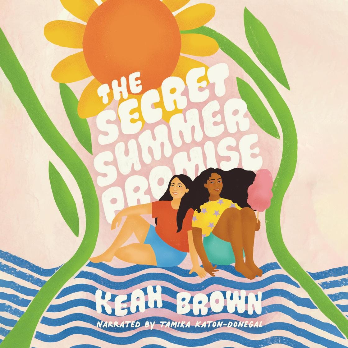 The audiobook cover of The Secret Summer Promise.