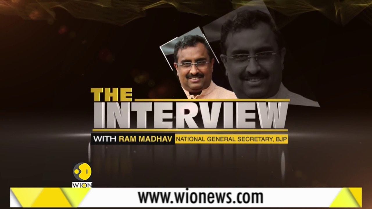 The Interview: Ram Madhav, J&K In-Charge, BJP exclusively speaks to WION