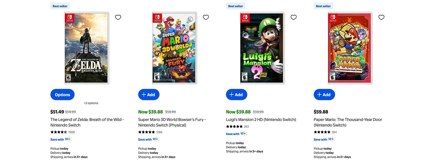 Mario Day deals at Walmart