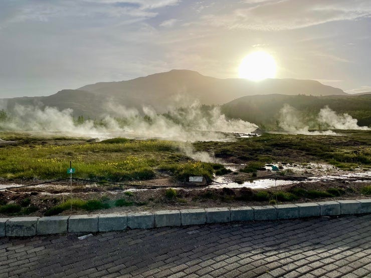 Iceland makes good use of their geothermal energy potentials...