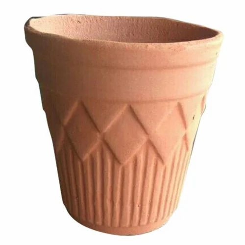 Embossed Brown Clay Matka Tea Kullad, For Hotel, Capacity: 60ml