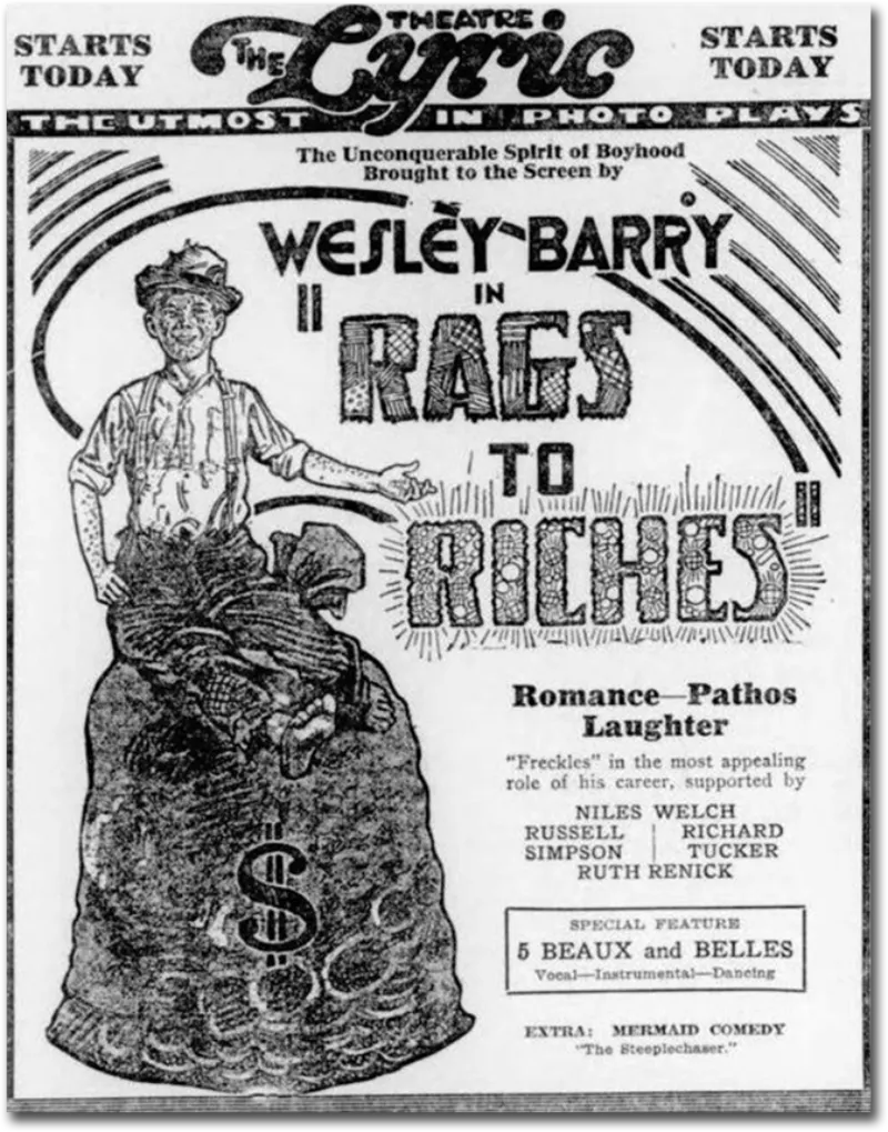 “Rags to Riches” poster