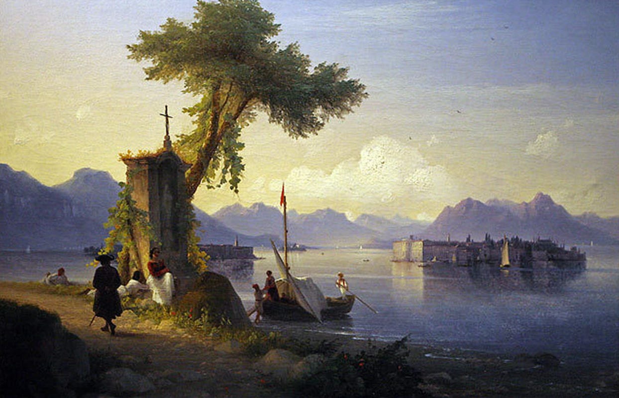 Isola Bella on lake Maggiore, 1843, 88×58 cm by Ivan Aivazovsky ...