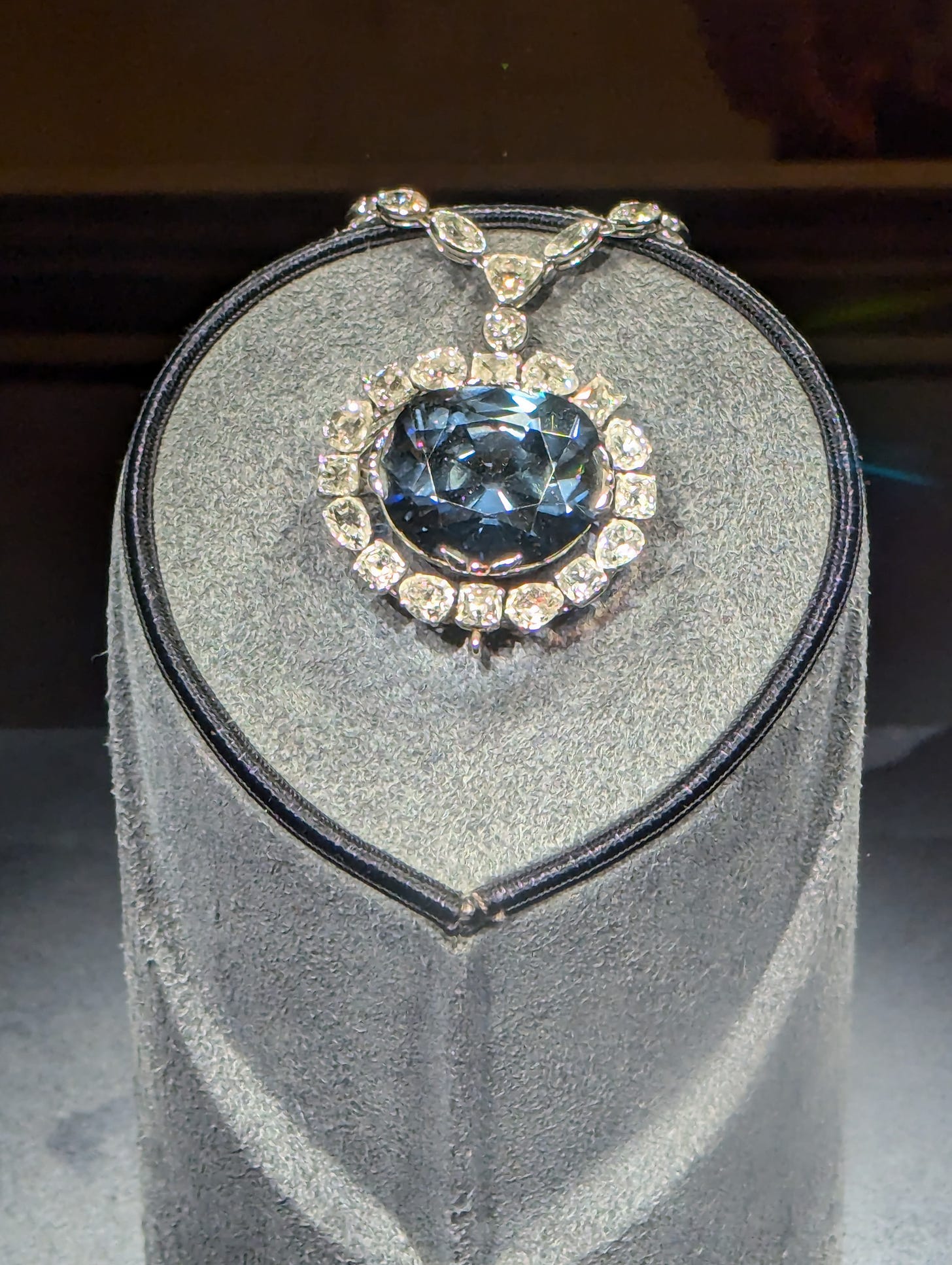 The blue Hope Diamond.