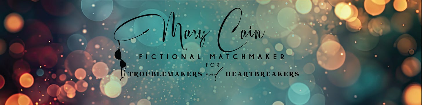 banner for Mary Cain - Romance Author