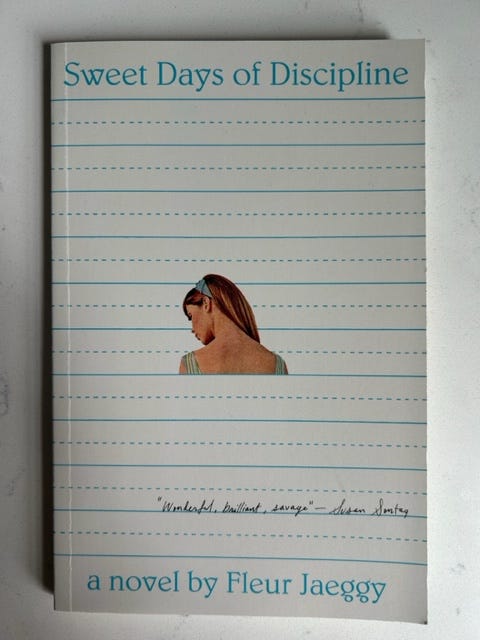 A woman with her back to us on the cover of Sweet Days of Discipline