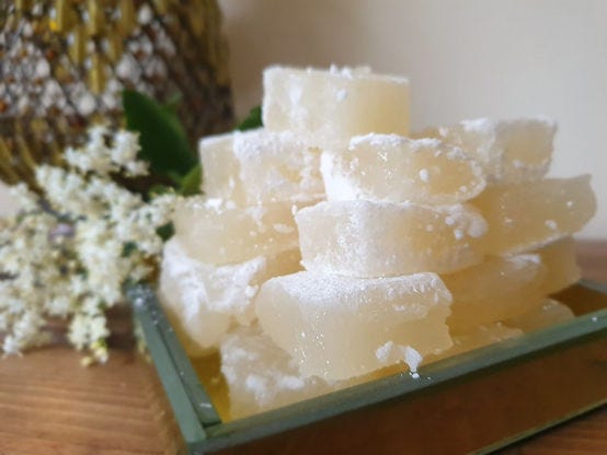 Elderflower Turkish delight