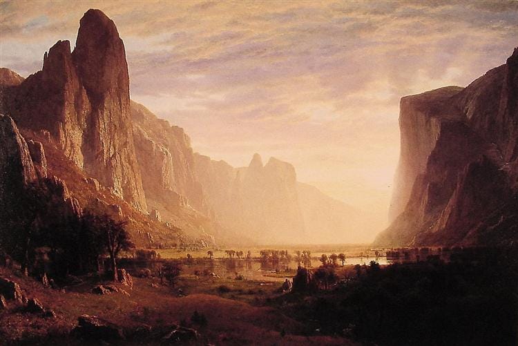 Looking Down Yosemite Valley, California, 1865 - Albert Bierstadt