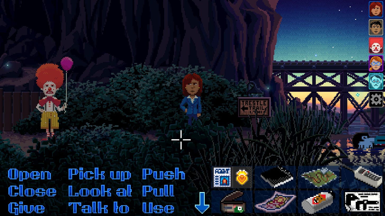 User interface in Thimbleweed Park